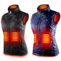 Black Women's Fitted Intelligent USB Heated Warm Gilet with Quick Charge