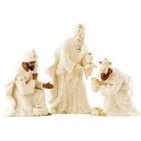 Belleek China Classic Christmas Nativity Three Kings Wise Men Set