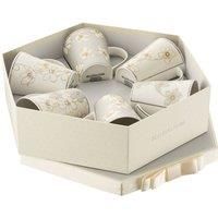 Belleek Living Bay Flowers 6 Mugs in Hexagonal Box