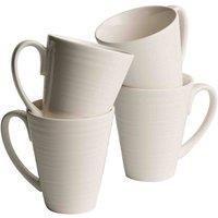 Belleek Pottery Ripple 4 Piece Mug Set