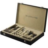Belleek Pottery 8938 Occasions 24 Piece Cutlery Set, Stainless Steel, Silver, 20 x 30 x 8 cm