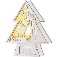 Belleek Living Reindeer Advent Wooden LED in Ivory | Size: 10 inches