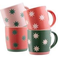 Belleek Living Bright Star Mugs Set of 4