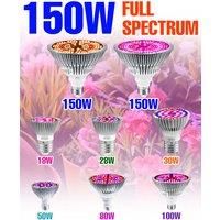 150W LED E27 Plant Grow Light Bulb AC 220V E14 Full Spectrum Indoor Flower Potted Succulent Cultivation Lamp 110V Fill Lighting