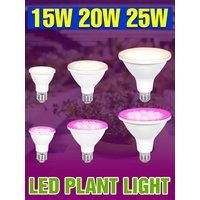 25W LED 220V Grow Light Bulb E27/E26 Full Spectrum Cultivation Lamp 110V For Plant Indoor Growth Box Potted Flower Fill Lighting