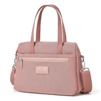 Botimmy Crossbody Tote Bag for Women Waterproof Casual Handbag Travel Purse Large Capacity Nylon Shoulder Bag Hobo Bag with Removable Strap,Pink