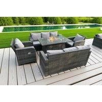 Fire Pit Table Sofa Reclining Chair Set