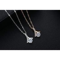 Dancing Crystal Necklace - Gold Or Silver