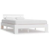 Bed Frame White Solid Pine Wood 140x200 cm