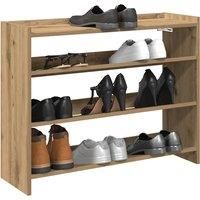 Shoe Rack Artisan Oak 80x25x62 cm Engineered Wood