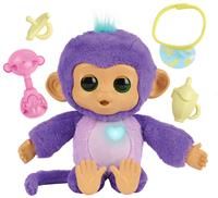 Fingerlings Care ‘n’ Cuddles Interactive Baby Monkey, Sunny (Purple), Toys for 3 Year Olds, 150+ Sounds and Reactions, Heart Lights Up