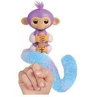 Fingerlings Snuggle Tails - Interactive Purple Monkey (Coco), with fluffy tail,