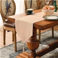 SEASHORE TREE Brilliant Linen Table Runner Faux (Pink 35180 cm)