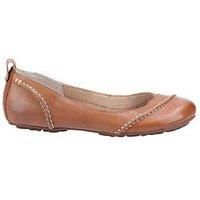 Hush Puppies JANESSA Ladies Lightweight Comfort Leather Casual Ballerina Shoes