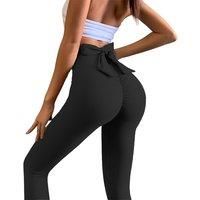 Butt-Scrunch Exercise Leggings With Bow - 5 Sizes, 6 Colours