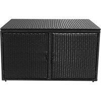 330L 2-Tier Outdoor Pe Wicker Storage Box - 3 Colours