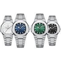 Men'S Stainless Steel Quartz Movement Watch - 4 Dial Colours