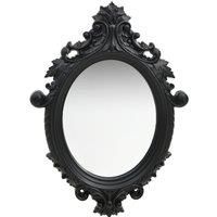 Wall Mirror Castle Style 56x76 cm Black