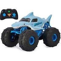 Monster Jam 6056227 - Official Megalodon STORM All-Terrain Remote Control Monster Truck, 1:15 Scale