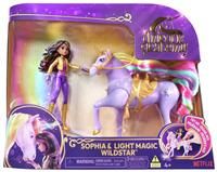 Unicorn Academy, Sophia & Light Magic Wildstar with Rainbow Light-up Effects, 2 Riding Accessories, Dolls and Unicorn Toys for Girls Aged 4 and up