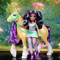 Unicorn Academy, Leaf Unicorn with Head Movement, 2 Riding Accessories, 27.9cm, Compatible with Ava Fashion Doll, Dolls and Unicorn Toys for Girls Aged 4+