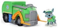 Paw Patrol-605861 Rocky’s Recycling Truck Vehicle with Collectible Figure, for Kids Aged 3 Years and Over, Multicolour