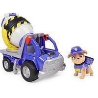Rubble & Crew, Mix’s Cement Mixer Toy Truck with Action Figure and Movable Construction Toys, Kids’ Toys for Ages 3 and Up