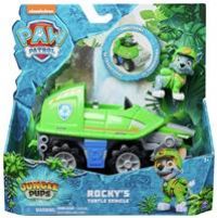 Paw Patrol Jungle Pups, Rocky Snapping Turtle Vehicle, Toy Truck with Collectible Action Figure, Kids’ Toys for Boys & Girls Aged 3 and Up