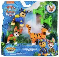 Paw Patrol: Jungle Pups Chase, Tracker & Tiger Action Figures with Projectile Launcher, Kids’ Toys for Boys and Girls Aged 3 and Up