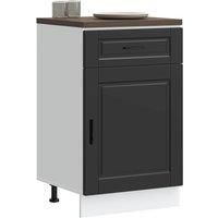 Kitchen Base CabinetPorto Black Engineered Wood