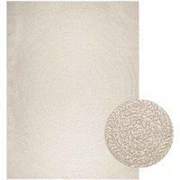 Rug ZIZUR Cream 240x340 cm Jute Look Indoor and Outdoor