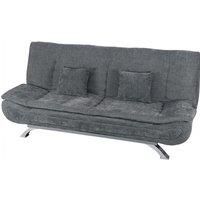 Grey Linen Convertible 2-Seat Sofa Bed with Pillows Included