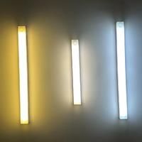 Motion Sensor Lamp Wireless LED Bar Light USB Rechargeable Strip Night Light for Kitchen Cabinet