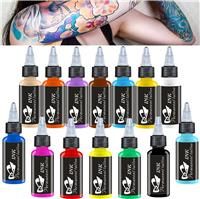 Colors Set Tattoo Ink Set Pigment for 14 Red Black Blue 1oz/Bottle