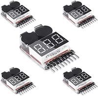 Lipo Battery Voltage Tester,RC Low Xingkang 5PCS 2in1 1-8s 1-8s