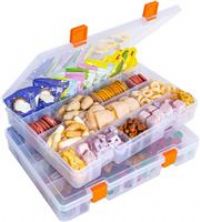 LAifu Snack with Compartments, Grids Plastic Stackable Box 36 box