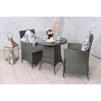 Royalcraft Nevada 2-Seater Grey Rattan Garden Set - Weather-Resistant, Foldable Bistro Set With Coffee Table