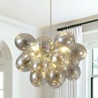 3 Light Dimmable Glass Globe Chandelier