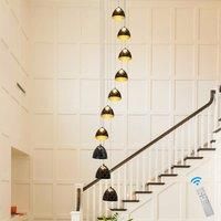 10 Light LED Dimmable Pendant Long Staircase Chandelier