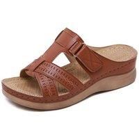 Casual Strap Sandals - 6 Sizes & 5 Colours! - Brown