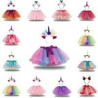 Dress Up America Tutus for Girls - Pack of 5 Different Colored Tulle Layered Tutu Skirts