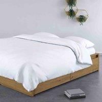 Panda 100% Bamboo Duvet Cover (Pure White, UK Super King) (260 x 220 cm)