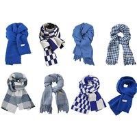 Blue Checked Scarf - 8 Designs!