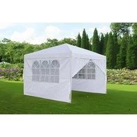 3M X 3M Garden Pop-Up Gazebo W/ Adjustable Height - 2 Colours - White