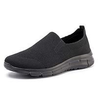 Men's Slip On Comfortable Shoes Lightweight Mesh Loafers Walking Black