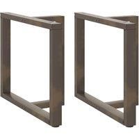 Dining Table Legs T-Shaped2 pcs Natural Steel 90x35x(72-73) cm Steel