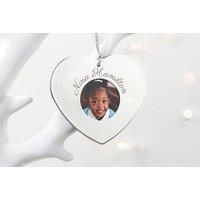 Personalised Heart Shaped Frame For Christmas Tree Decoration