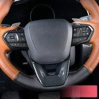 3Pcs Carbon Fiber Steering Wheel Switch Cover Frame Trims For Lexus NX250 RX NX 350 350h 450h+ GX550
