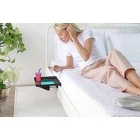 Space Saving Clip On Bedside Shelf - White Or Black