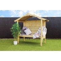 5Ft X 3Ft Wooden Arched Garden Seat